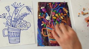 Мастер-класс "Осенний букет". Аппликация пластилином.