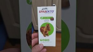 Обработка собаки против клещей, бравекто.