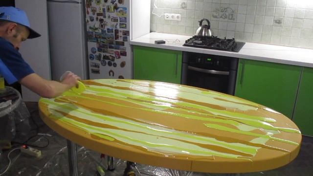 Эпоксидная смола "FAST SURFACE". Покрытие двух столов эпокосидной смолой от "Дизайн Лига"
