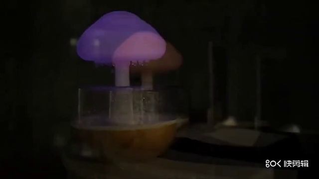 Капельный УВЛАЖНИТЕЛЬ ВОЗДУХА ГРИБ с дождем и подсветкой. смотреть онлайн