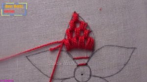 Hand Embroidery: modern flower stitch| #Fantasy Flower Stitch