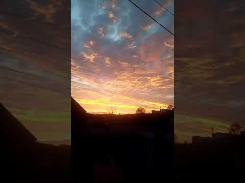 Заходящее солнце!!! Вечернее небо после дождя!Shorts