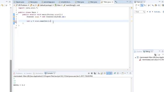 URI Online Judge Solutions in Java - Problem 1007