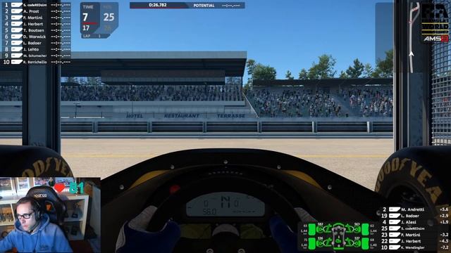 LIVE: F1 1993, AMS2 Custom Championship Season - Full Damage - No Restarts. смотреть онлайн