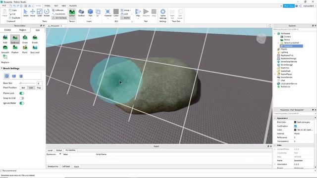 How to use the terrain editor in Roblox Studio смотреть онлайн
