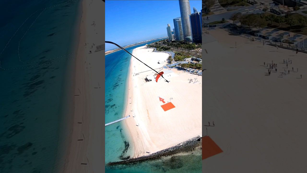 Прыжок с летами и приземление на пляж Абу Даби | Парашютист ПРО #скайдайвинг #прыжкиспарашютом смотреть онлайн