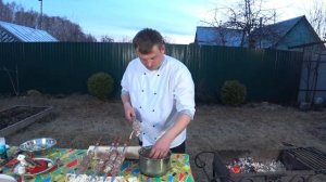 Первый весенний шашлык на даче