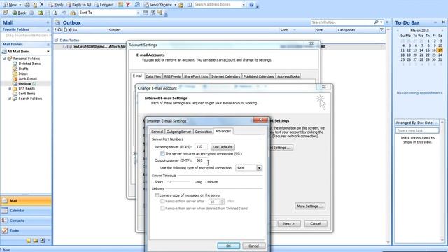 ERROR Outlook cannot connect to your outgoing (SMTP) e-mail server. смотреть онлайн