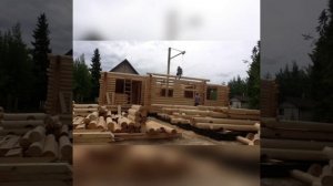 Кран самодельный для строительства деревянных домов