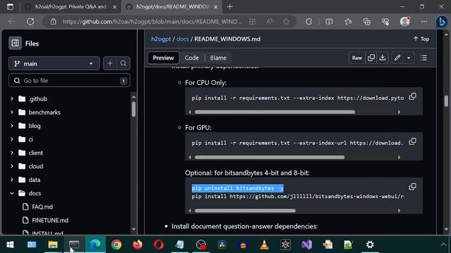 Installing H2ogpt To Chat With Local Documents Using Llama 2 On Windows