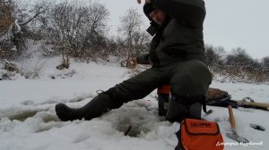 Ловля ПЛОТВЫ на БЕЗМОТЫЛКУ! Первая рыбалка в новом году! Рыбалка с камерой Calipso v03.