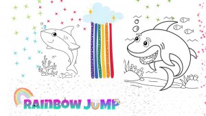 Красивые акулы для вас, 2 уровня рисования. Рисование и раскрашивание для детей и малышей #акула