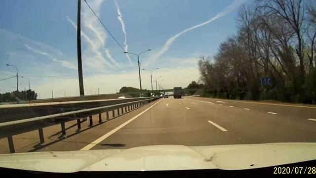 Дорога в Крым 2020 таймлапс #1 Ногинск-М7-МКАД-М4-Отель ТрансПАРК станица Кущевская