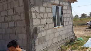 МПС Алматы. Дом 10Х12 метров из красного кирпича. Фундамент и стены 9 августа 2015 г.