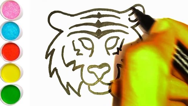 Draw a picture of a tiger | рисуем картинку тигра| жолборс кантип тартуу керек смотреть онлайн