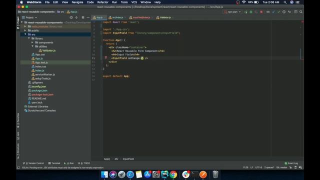 React Reusable Form Component #1 - Input Field Component