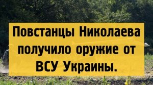 Повстанцы Николаева получили оружие от ВСУ Украины.