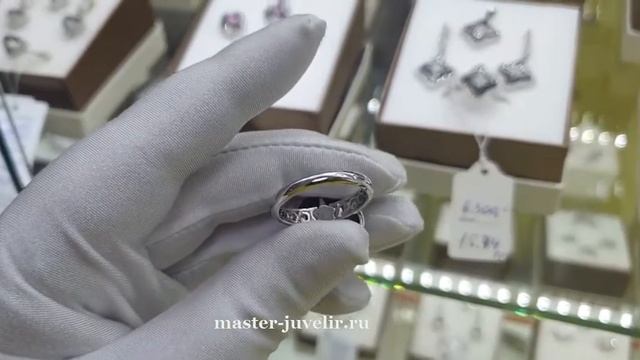 Золотое кольцо с аметистом из белого золота смотреть онлайн