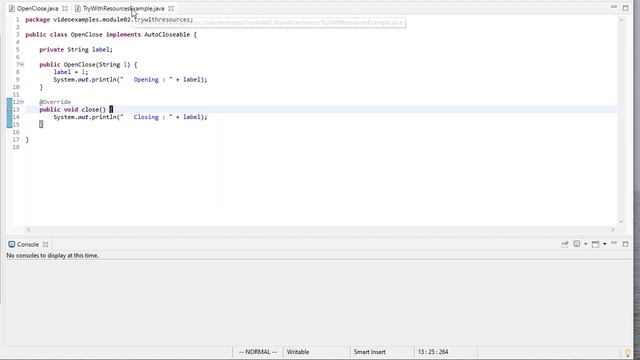 Using try-with-resources in Java смотреть онлайн