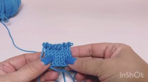 Полая резинка спицами (поворотными рядами)