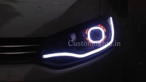 Volkswagen Polo Projector Head lamps and DRL by Customlights.in