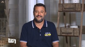 Matteo Salvini In Puglia Collegato con TG1 Crisi Di Governo Troppi NO