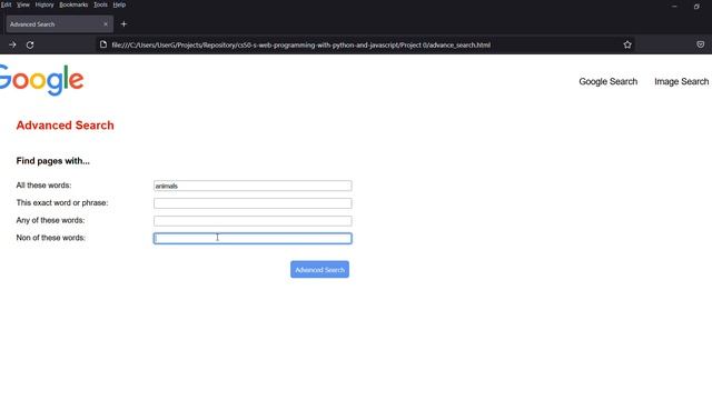 CS50’s Web Programming with Python and JavaScript - Project 0 (Google Search)