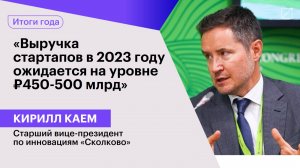 Кирилл Каем: «Выручка стартапов в 2023 году ожидается на уровне ₽450-500 млрд»