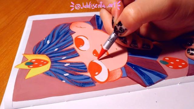 Заполняю скетчбук гуашью / как придумывать рисунки \ Speedpaint gouashe смотреть онлайн