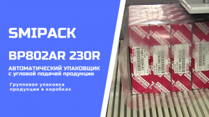 Автомат упаковочный BP802AR 230R: групповая упаковка запасных частей в коробках в термоусадку