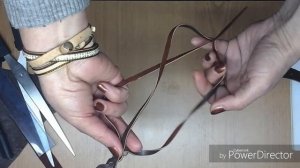 Плетение неотрезной косички из кожи
