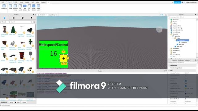 Walkspeed Modifier GUI Roblox Studio Tutorial смотреть онлайн
