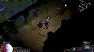 Path Of Exile gameplay - triple arc totem & dual cursing - 70 Villa