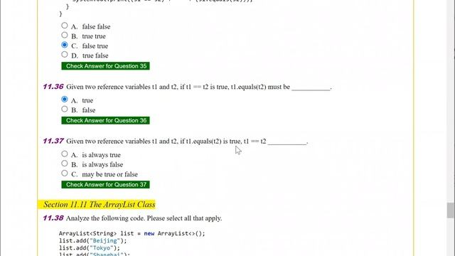Daniel Liang Java Chapter 11 Multiple Choice Questions Part 3 смотреть онлайн