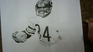 Stippling Walter Payton