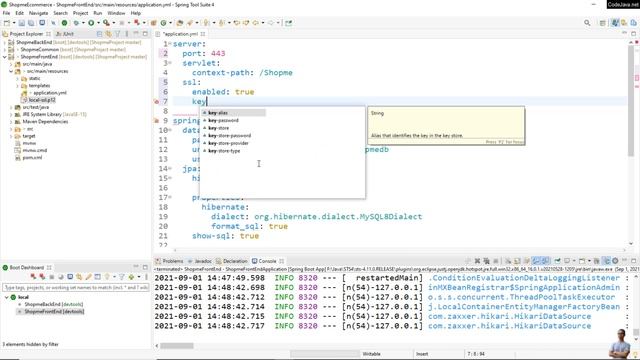 Configure HTTPS for Spring Boot application on localhost with self-signed certificate смотреть онлайн