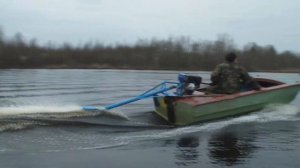 Лодочный Болотоход bawad Long tail outboard mud motor in Russia