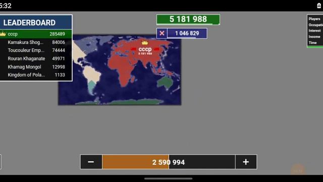 СССР захвотил весь мир в игре Territorial.IO смотреть онлайн