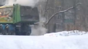 Пожар в мусоровозе