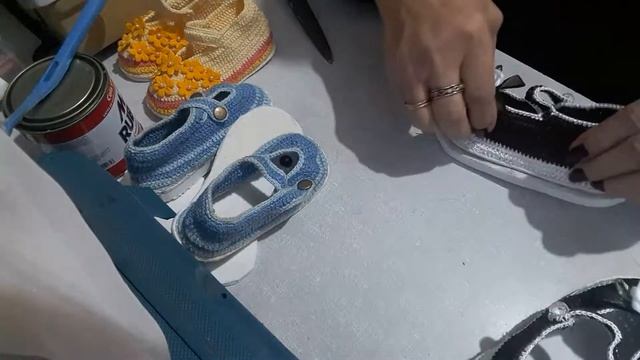 Sapato de crochê com palmilha смотреть онлайн