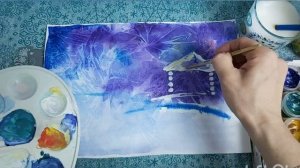 Зимняя сказка в нетрадиционной технике рисования