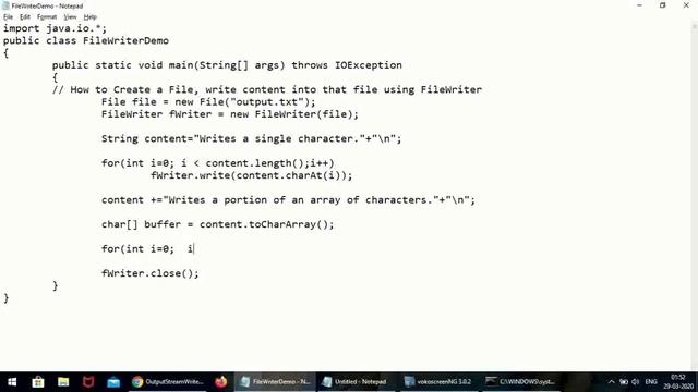 java file creation using FileWriter смотреть онлайн