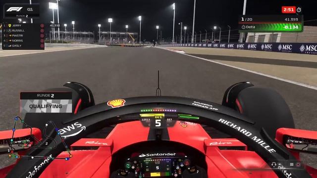 F1 2023 Fahrer Karriere - Ferrari der Start mit alter Kameraperspektive смотреть онлайн