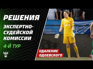 Решения ЭСК по эпизодам 4-го тура Мир РПЛ и Мелбет Первой лиги