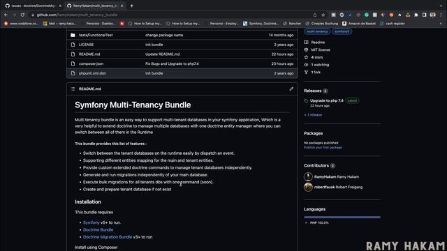 #138 Mastering Symfony 5 Course Arabic | Hakam Multi Tenancy Symfony Bundle -بالعربي Symfony شرح