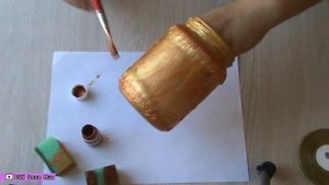 DIY Как сделать ВАЗУ из стеклянной банки / DIY VASE OF JAR #DIY Lena Mur