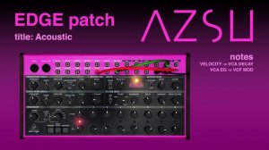 Behringer Edge - BASIC functions PATCHES #edge #patches #behringer