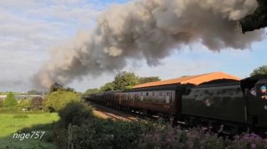 A sunshine start for LMS 45699 Galatea and the Scarborough Spa Express 31/08/23