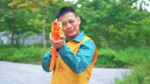 NTK Nerf War action Super Hero Man Strategy fighting monsters & SWAT Harley Quinn Nerf guns Zombie