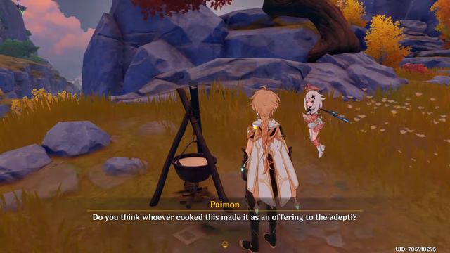 Look for traces of food offerings Genshin Impact смотреть онлайн